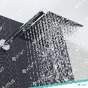 2217211-RH1 - 12" RECTANGULAR 2MM THICKNESS RAIN SHOWER HEAD 2.0 GPM 80PSI BLACK