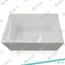 220901 - DROP IN ACRYLIC BATHTUB THREE SIDE SKIRT FLAT CENTRE DRAIN L60 X W32 INCH