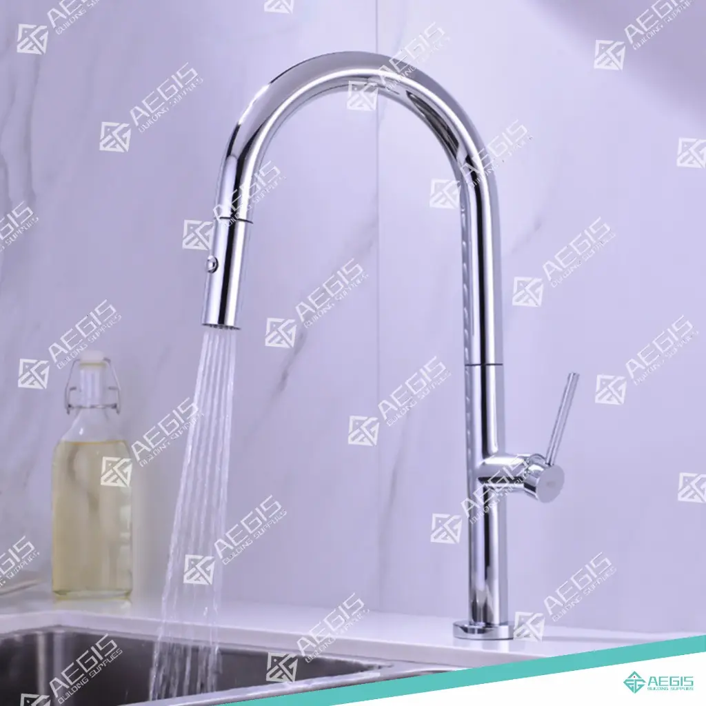 2221112-AF6846-5 - PULL DOWN  SPRAYER KITCHEN FAUCET BLACK (COOL SCHEME)