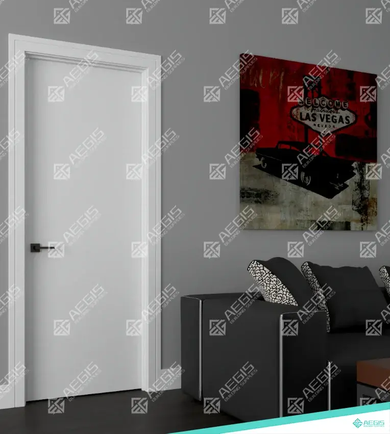 831.1.2 - FLAT PANEL - SINGLE SWING - WOOD INTERIOR DOORS - HOLLOW CORE - 32 x 80 INCH LEAF