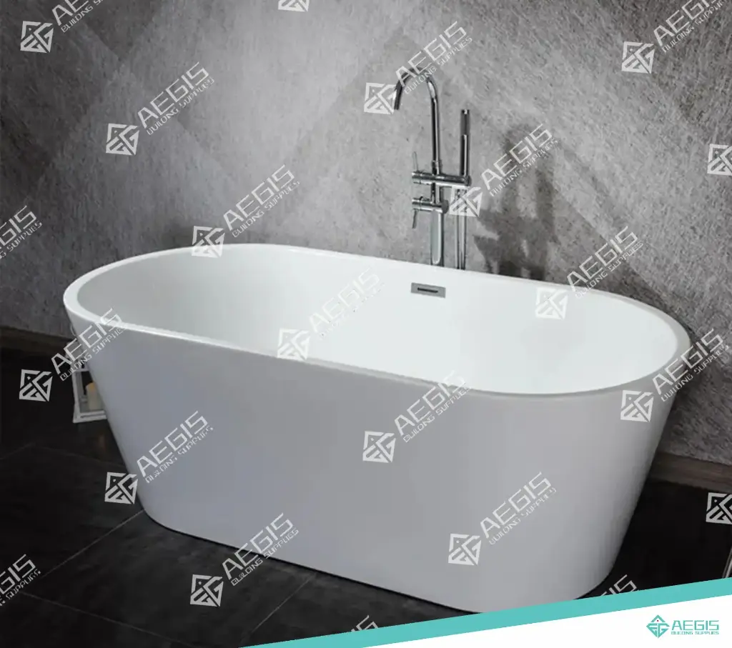 228211-9003 - FREE STANDING BATHTUB ROUND (1500X750X600MM 59.22X29.61X23.75)