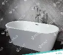 228211-9003 - FREE STANDING BATHTUB ROUND L1700 X W750 X H600 MM L67.11 X W29.61 X H23.75 INCH