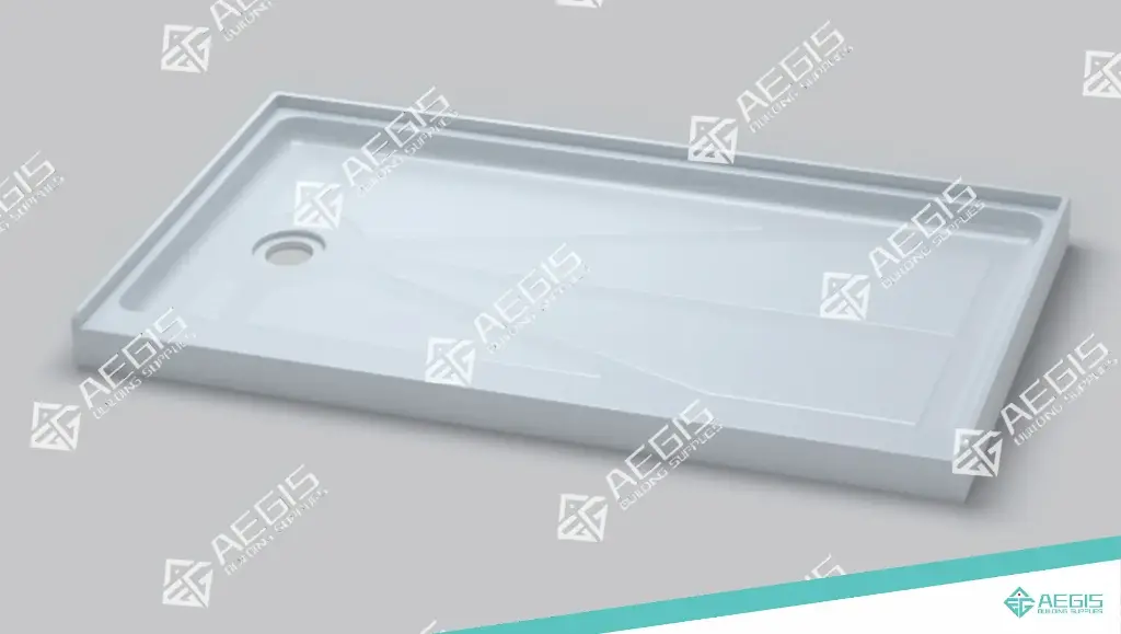 22102.1.2-ABC4832 -  SIDE DRAIN SINGLE THRESHOLD SHOWER BASE WITH ANTI-SLIP TEXTURED SURFACE - L48 X W32 INCH