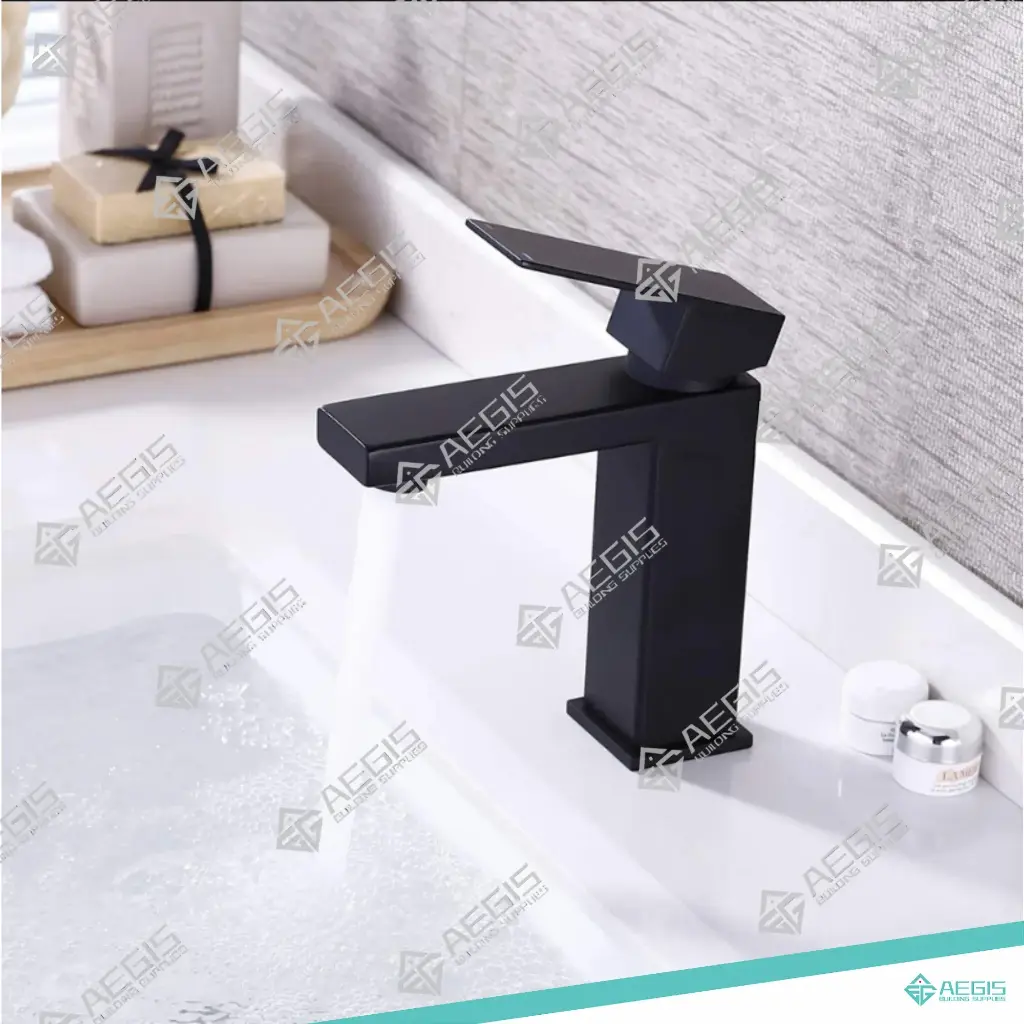 2219124-6028-6A - SINGLE HOLE SQUARE BATHROOM FAUCET