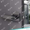 814.1.1.3 - SQUARE THICK DOOR HANDLE LEVER SQUARE COVER PLATE - BLACK - ENTRY