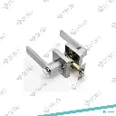 814.1.2.2 - SQUARE THICK DOOR HANDLE LEVER SQUARE COVER PLATE - CHROME - PRIVACY