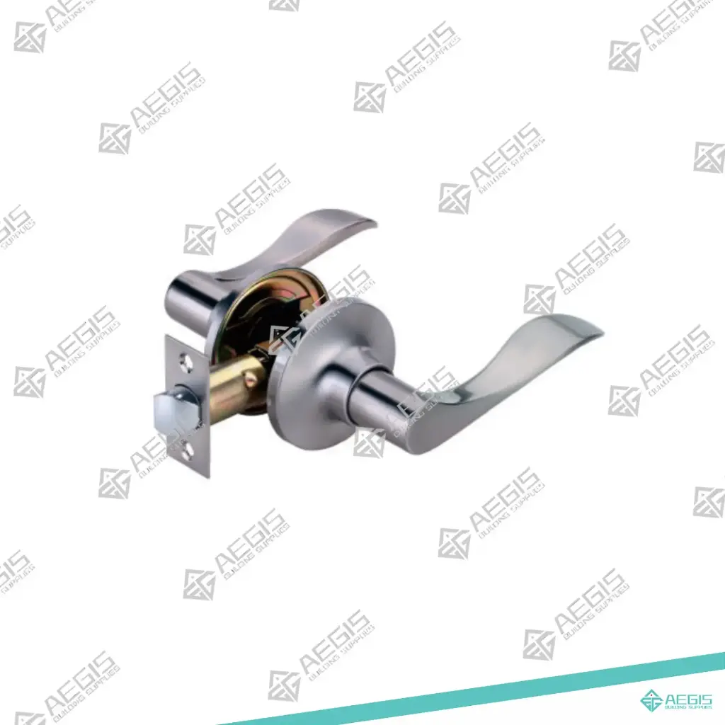 814.8.2.2 - CURVED THIN HANDLE LEVER ROUND COVER PLATE - CHROME - PRIVACY