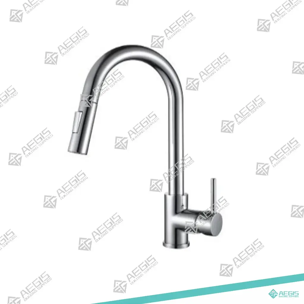 22211.1.3.2-AF8888-5 - PULL DOWN KITCHEN FAUCET CYLINDER WITH THICKER BASE - BLACK