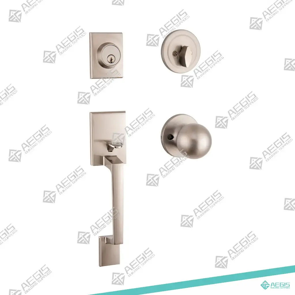 816.1.4.1 - 70722 - SQUARE PLATE SQUARE OUTER HANDLE ROUND INNER HANDLE - AGED BRONZE - ENTRY