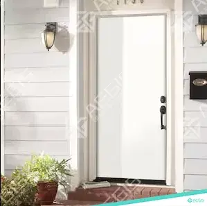 842.1.1 - FLAT - SINGLE - WOOD EXTERIOR DOOR 20 MINUTE FIRE RATING W36 X H80 INCH LEAF RO W38 X H82 INCH (RO = 34"(2'-5/6") SLAB/LEAF = 32"(2'-2/3"), RO = 82"(6'-5/6") SLAB/LEAF = 80"(6'-2/3"), 1'-3/8", 4'-9/16" (2"x4" WALLS), 20 MINUTES (1/3), WHITE, BUTT HINGE (TYPICAL), MATTE BLACK, 3, NONE, PRIMER, MILL (RAW ALUMINUM), SMOOTH, SINGLE HOLE)