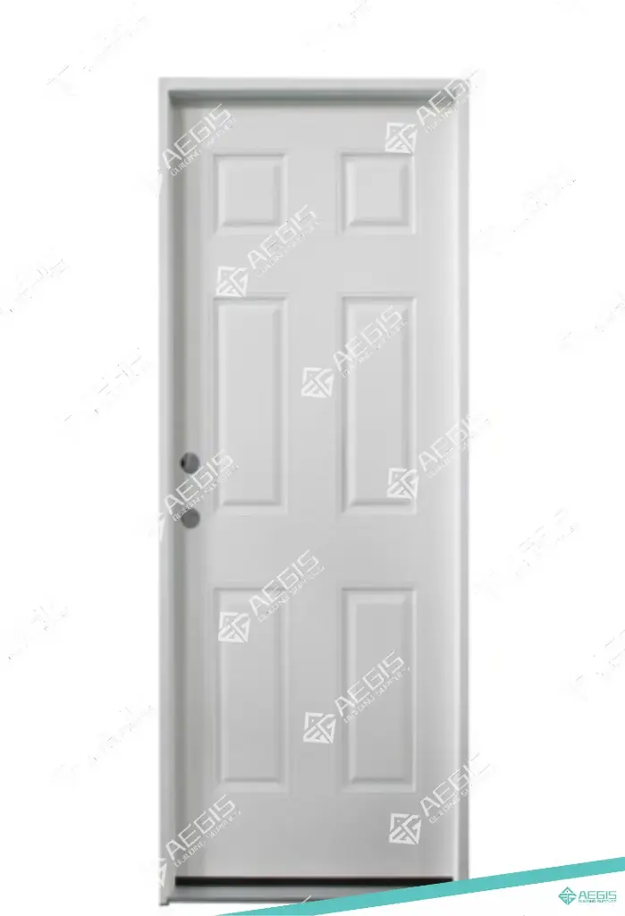 842.4.1 - 6 PANEL - SINGLE - WOOD EXTERIOR DOOR 20 MINUTE FIRE RATING W36 X H80 INCH LEAF RO W38 X H82 INCH