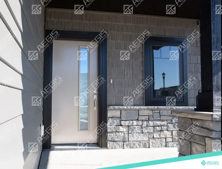 8403 -  LITE SIDE EXTERIOR DOOR STEEL SKIN - SINGLE - WOOD EXTERIOR DOOR (LEAF ONLY, LEFT, 80", 24")