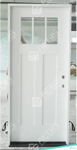 8405 -  3 LITE 2 PANEL EXTERIOR DOOR STEEL SKIN - SINGLE - WOOD EXTERIOR DOOR