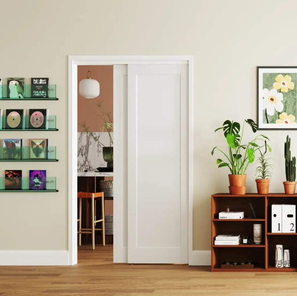 8303 -  BYPASS SLIDING DOOR (LEAF ONLY, LEFT, HOLLOW, 1 PANEL, 80", 24")