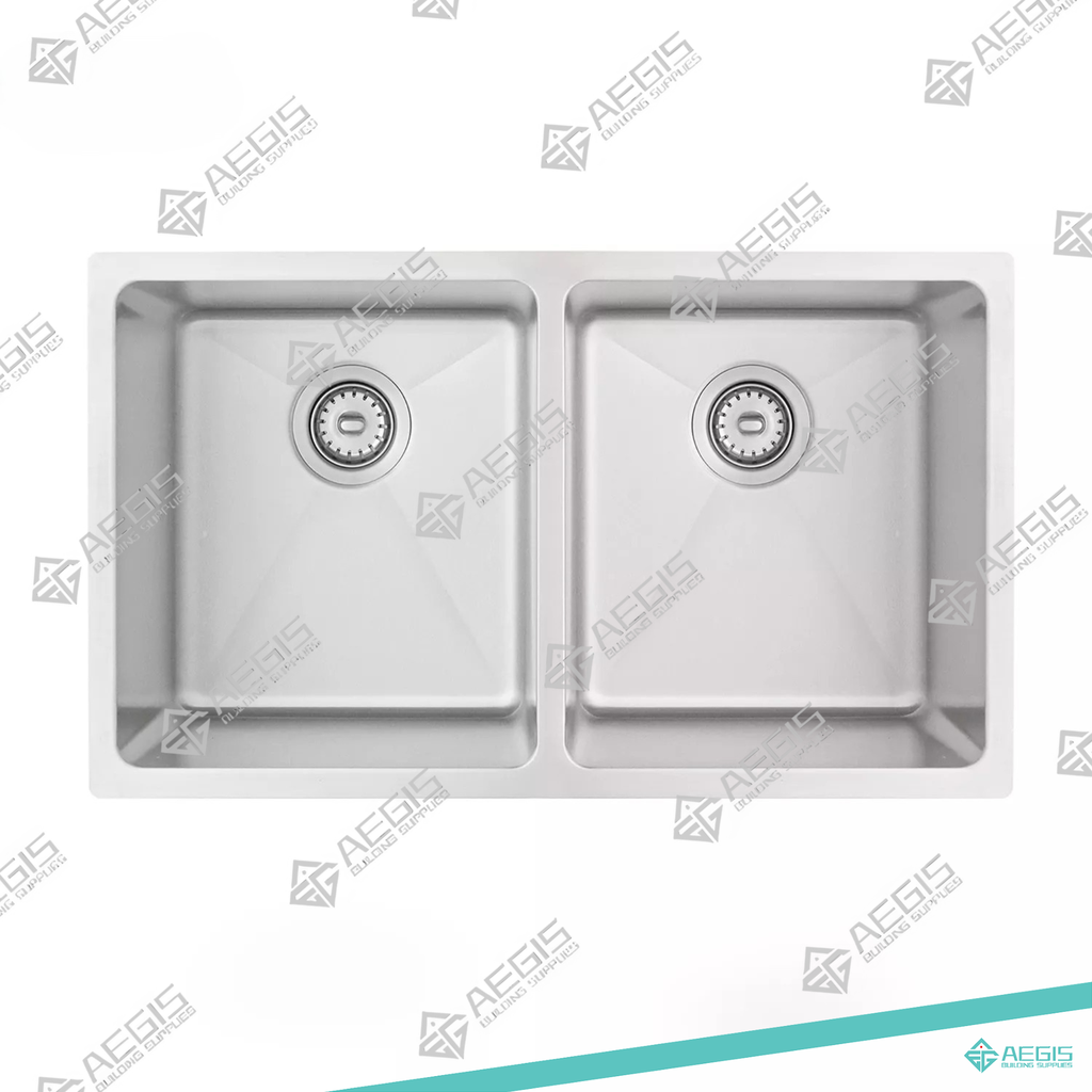 HANDMADE STAINLESS STEEL DOUBLE BOWL KITCHEN SINK