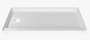 SIDE DRAIN SINGLE THRESHOLD SHOWER BASE WITH ANTI-SLIP TEXTURED SURFACE