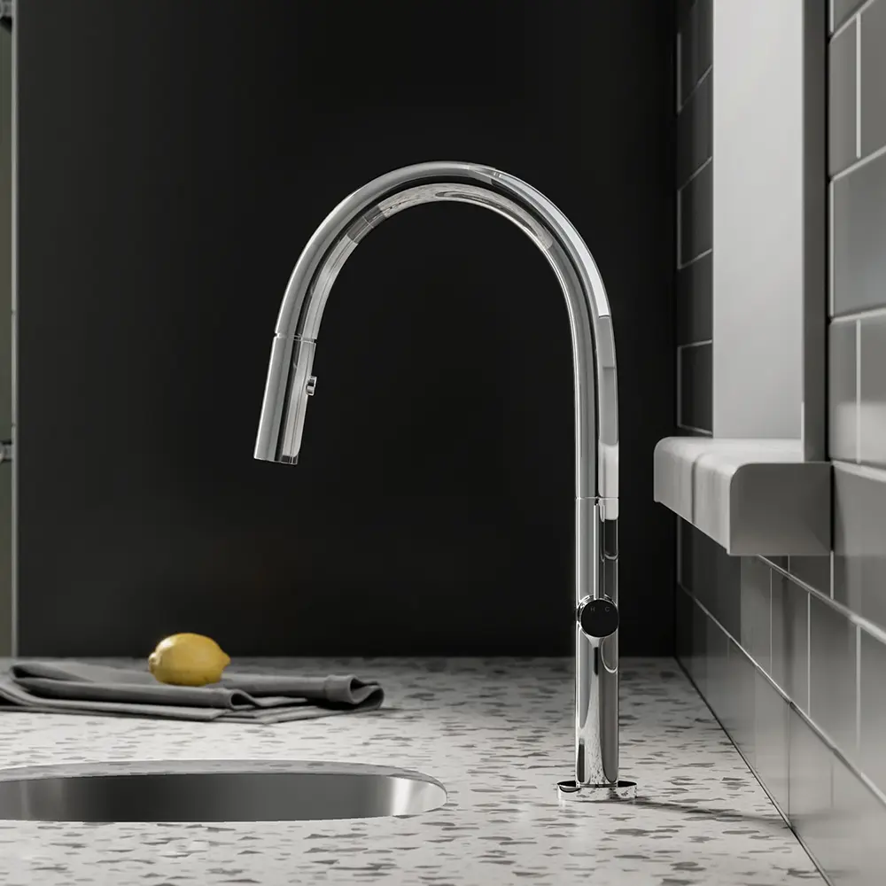 222102 - KITCHEN FAUCET - THIN SHAFT, THIN BASE, SMALL HANDLE