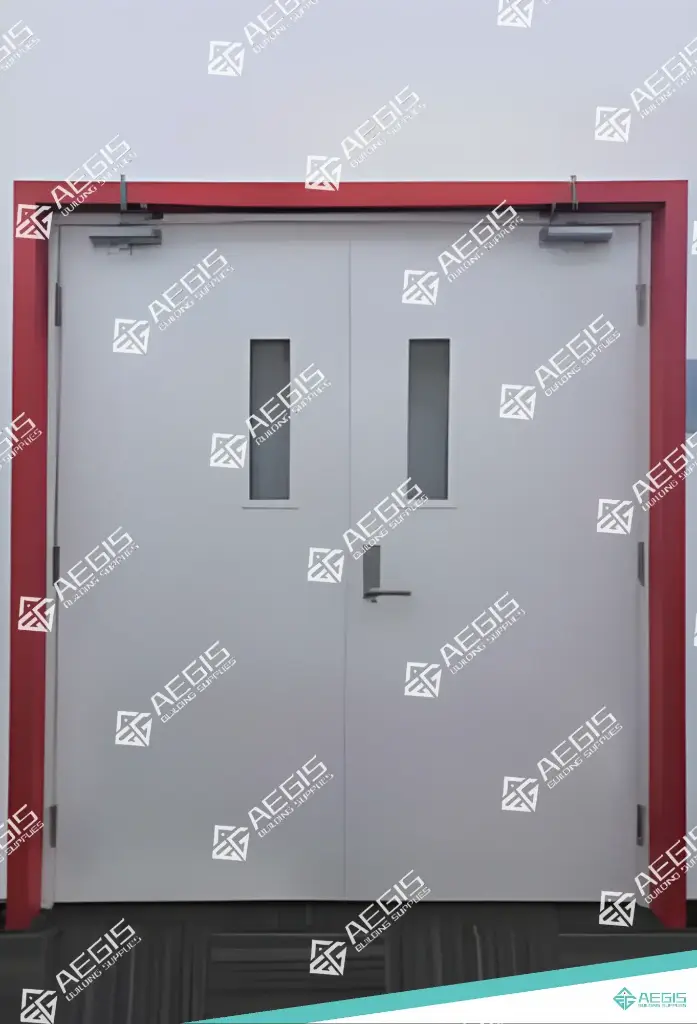 851.2.1 - DOUBLE FIRE RATED DOORS 60 MINUTE FIRE RATING 2X W36 X H80 INCH LEAF RO W74 X H82 INCH